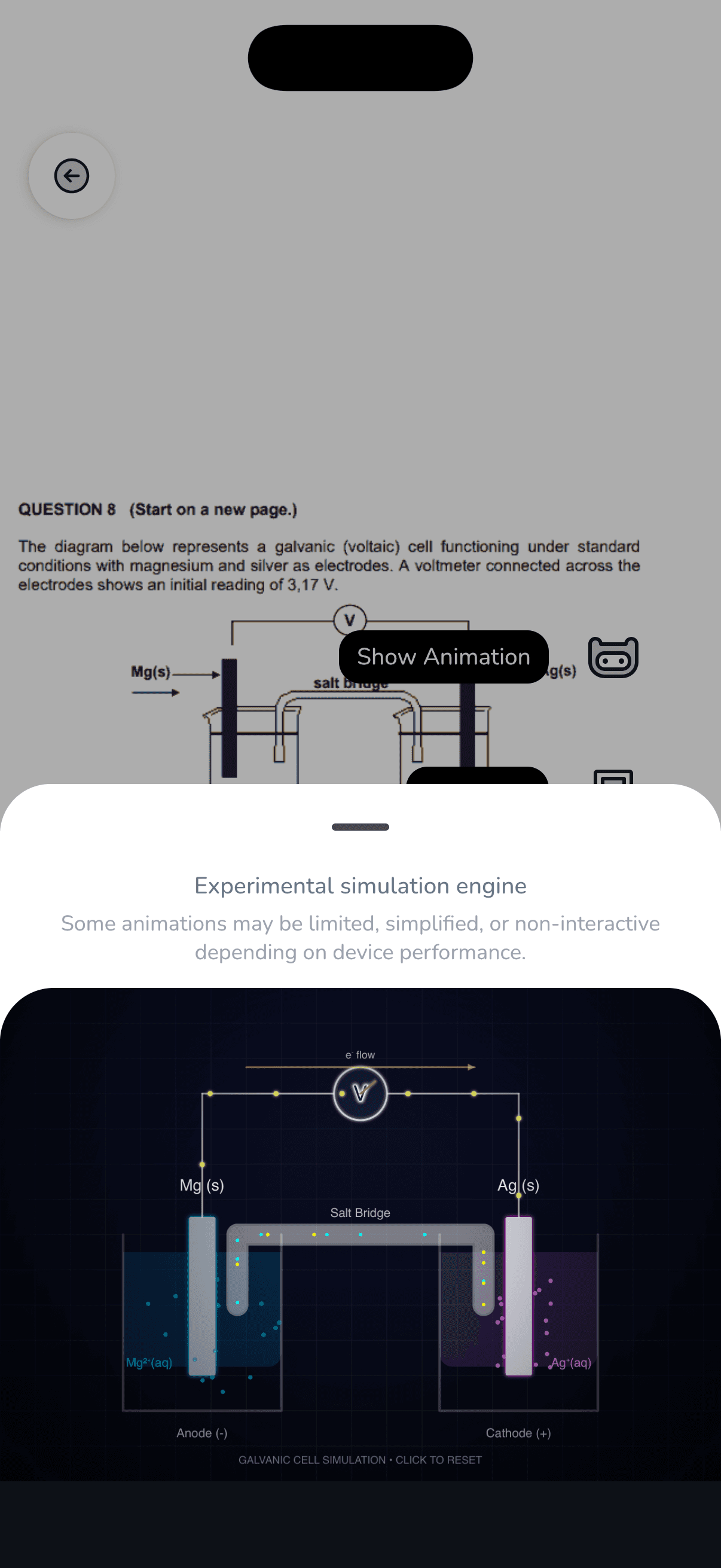 Physics simulations screenshot